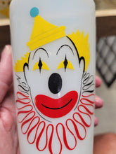 Load image into Gallery viewer, MCM Hazel Atlas Milk Glass Clown Tumbler (set of 2)