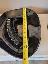 Load image into Gallery viewer, Black Royal Haeger R1755 USA Massive Atomic Design Ashtray, 14" x 12" (1960s)