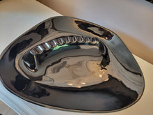 Load image into Gallery viewer, Black Royal Haeger R1755 USA Massive Atomic Design Ashtray, 14" x 12" (1960s)