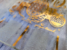 Load image into Gallery viewer, Vintage Georges Briard Textured Glass Pineapple Barware/Serving Tray, Set of 2