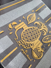 Load image into Gallery viewer, Vintage Georges Briard Textured Glass Pineapple Barware/Serving Tray, Set of 2