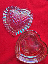 Load image into Gallery viewer, Vintage L.E. Smith Irridescent Pink Heart Shape Trinket Box