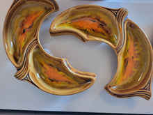 Load image into Gallery viewer, Vintage California Pottery Lazy Susan Snack Tray 4-piece