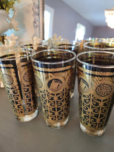 Load image into Gallery viewer, 14oz MCM Rock of Gibraltar Cocktail Glasses/Barware, 22K gold (Set of 6)