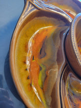 Load image into Gallery viewer, Vintage California Pottery Lazy Susan Snack Tray 4-piece