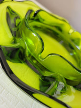 Load image into Gallery viewer, MCM, Circa 1965 Viking Glass Avocado Green Ashtray, 8.5" D