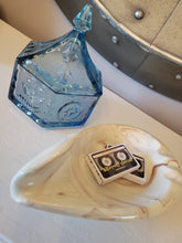 Load image into Gallery viewer, Vintage Almond Shaped NeutrL Swirl Trinket/Accent Tray