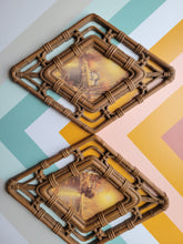 Load image into Gallery viewer, Vintage Homeco Faux Wicker Diamond Wall Hangings, set of 2