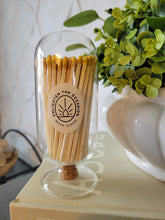 Load image into Gallery viewer, Hand Blown Glass Match Cloche, with 100 4" Matchsticks