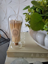 Load image into Gallery viewer, Hand Blown Glass Match Cloche, with 100 4" Matchsticks