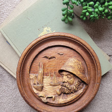 Load image into Gallery viewer, Vintage Resin Carved Nautical Wall Plaque Sea, Captain, Sailor 9&quot;
