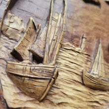 Load image into Gallery viewer, Vintage Resin Carved Nautical Wall Plaque Sea, Captain, Sailor 9&quot;
