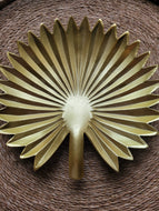 Golden Palm Leaf Dish, Decorative, Glam Decor