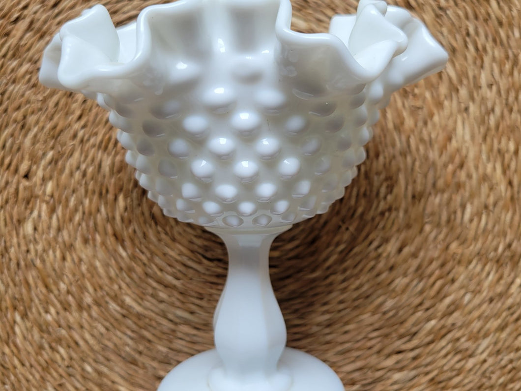 Vintage Hobnail Compote/Candy Footed Bowl
