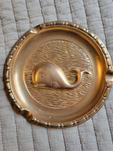 Load image into Gallery viewer, Vintage Brass Whale Ashtray, Trinket Tray
