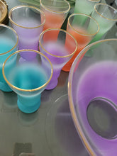 Load image into Gallery viewer, Vintage Ombre BLENDO Stemmed Cocktail/Parfait Glasses (set of 4) 2 sets available, price per set. MCM, Retro barware
