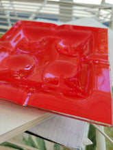 Load image into Gallery viewer, MCM Cherry Red Glass Trivet Tray, 6&quot;
