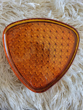Load image into Gallery viewer, Vintage Amber Triangle, Daisys and Buttons Snack Plates (8)
