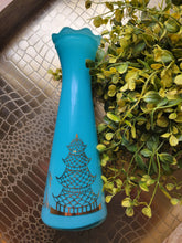 Load image into Gallery viewer, Mid-century Turquois and Gold Pagoda Vase
