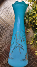 Load image into Gallery viewer, Mid-century Turquois and Gold Pagoda Vase
