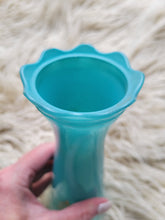 Load image into Gallery viewer, Mid-century Turquois and Gold Pagoda Vase
