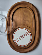 Vintage Domed Cheese Tray, Teak Woof