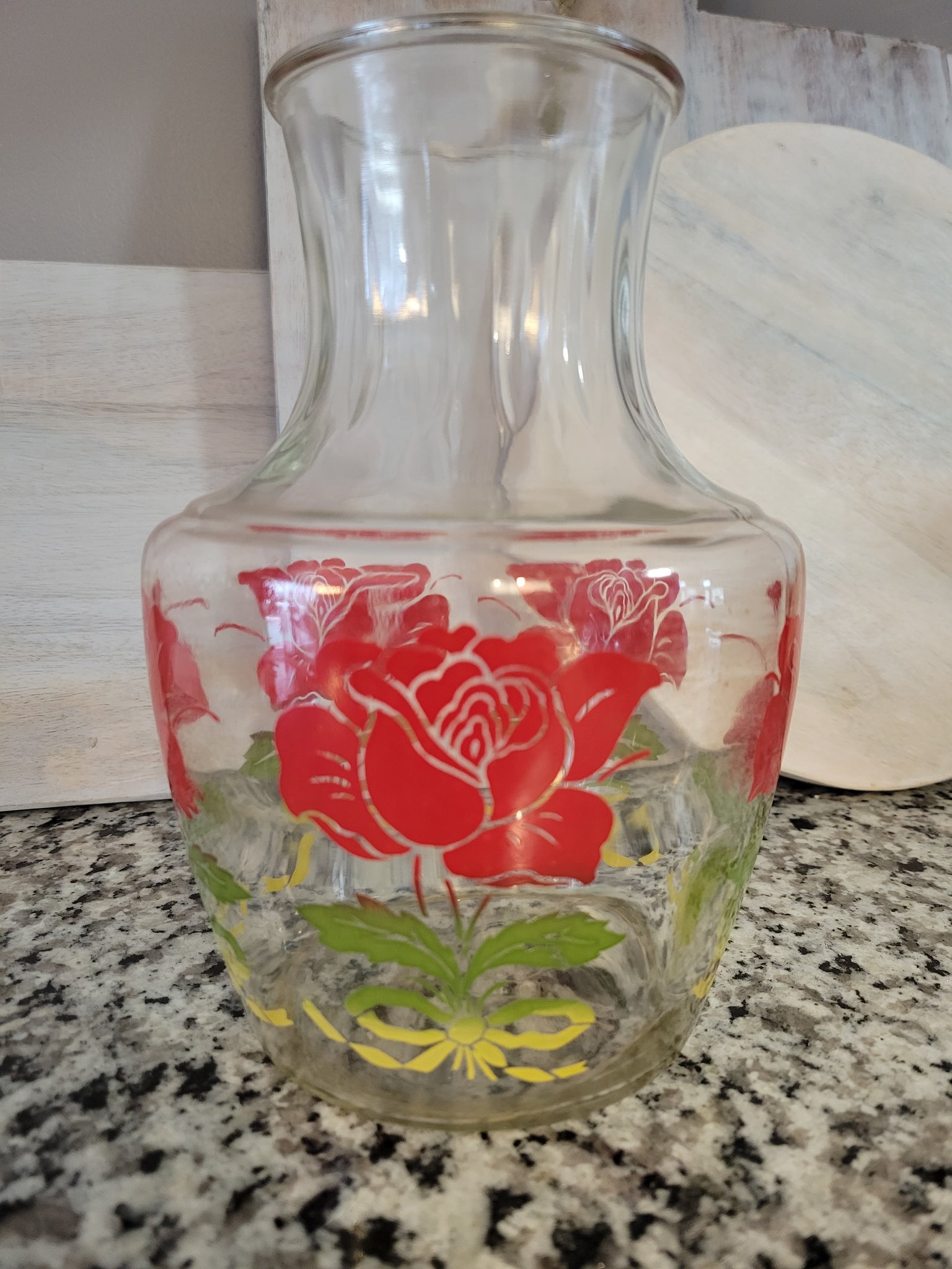 Vintage Juice Carafe, Red Rose – Altered Decor, LLC